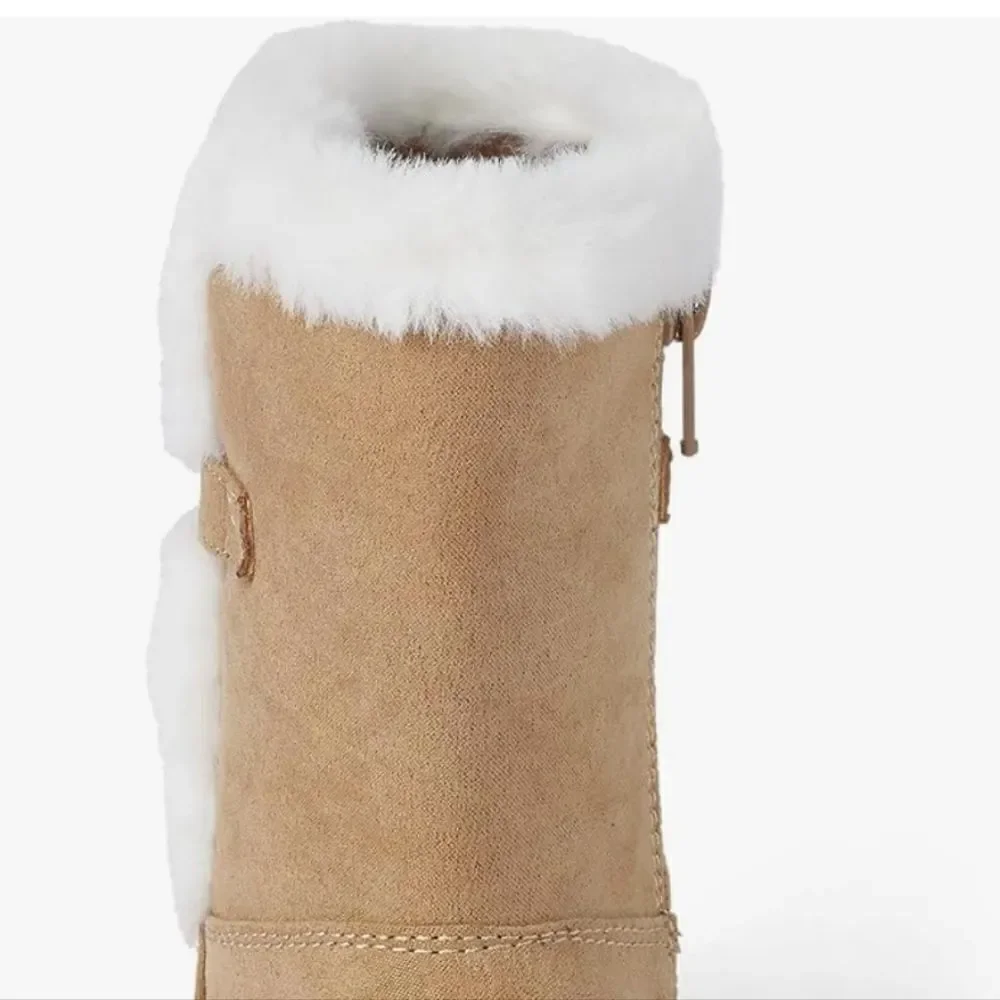Gymboree Girls Micro Suede Faux Fur Casual Tall Boots size 2